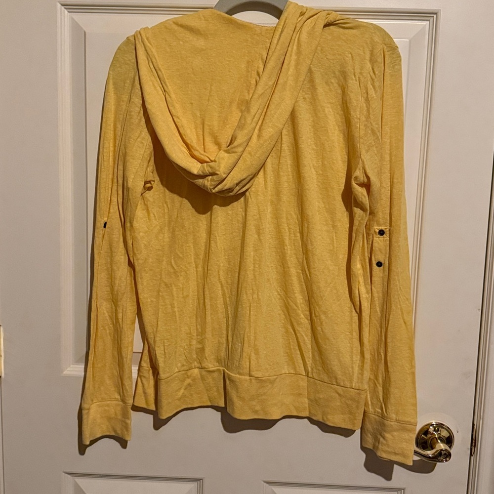 GAP Women's Butter-Yellow Lightweight Zip-Up Hoodie - Picture 3 of 6